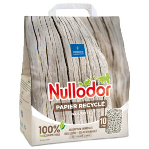 10L Litière Nullodor Papier Recyclé - pour chat
