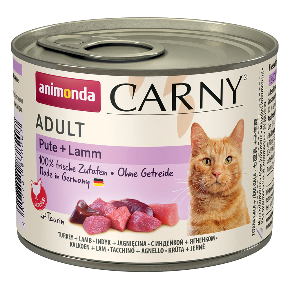 Lot animonda Carny Adult 12 x 200 g pour chat - dinde