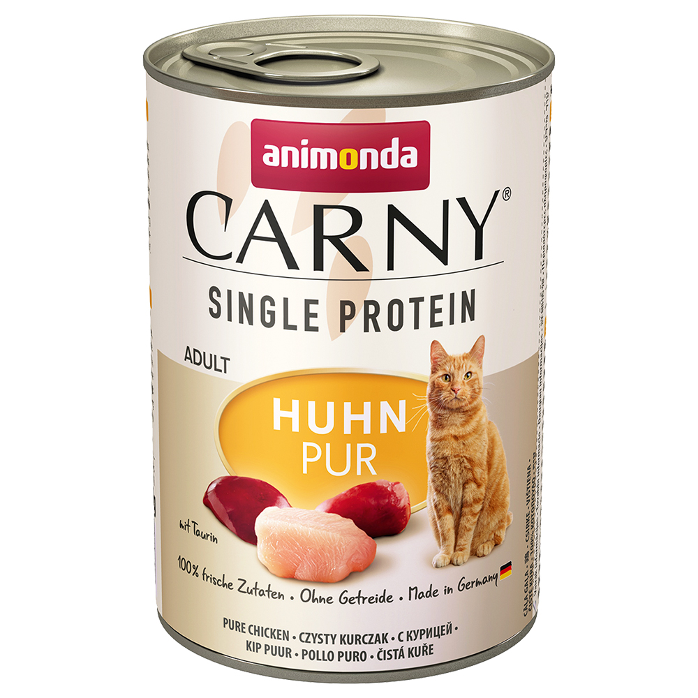 12x400g Single Protein Adult pur poulet Animonda Carny - Pâtée pour chat