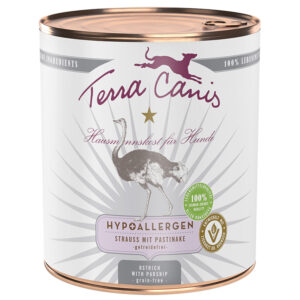 12x800g Terra Canis hypoallergénique autruche