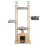 Arbre à chat Modern Living Aruba gris clair + support de fixation universel