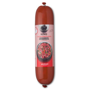 10x800g proCani Saucisse au bœuf - BARF pour chien