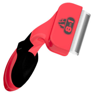 Outil 8in1 Perfect Coat DeShedder anti-mue pour chien - taille M : largeur du peigne 6