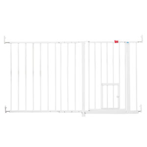 Barrière de sécurité Carlson XXL avec chatière - hauteur 76 cm