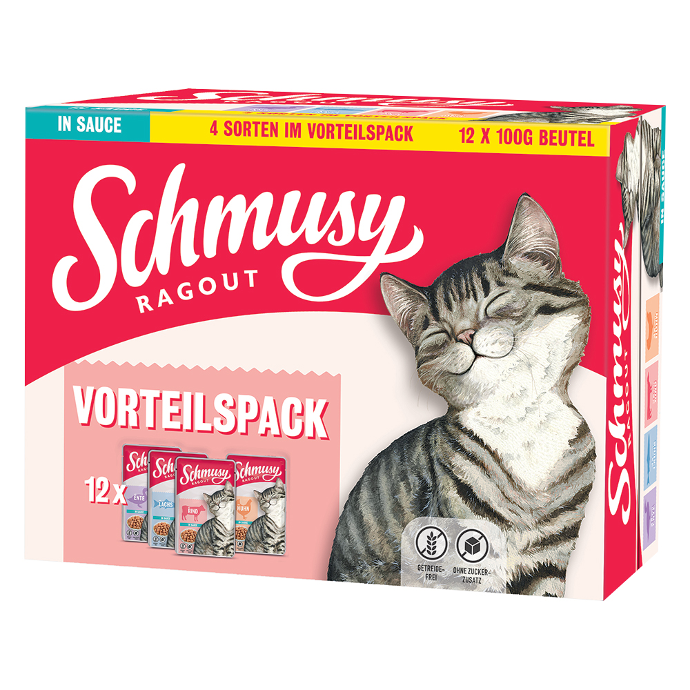 Lot mixte Schmusy Ragout en sauce pour chat - 24 x 100 g