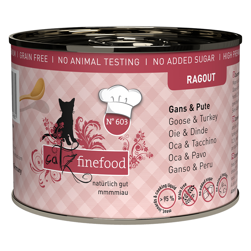 catz finefood Ragoût 24 x 180 / 190 g pour chat - No. 603 oie