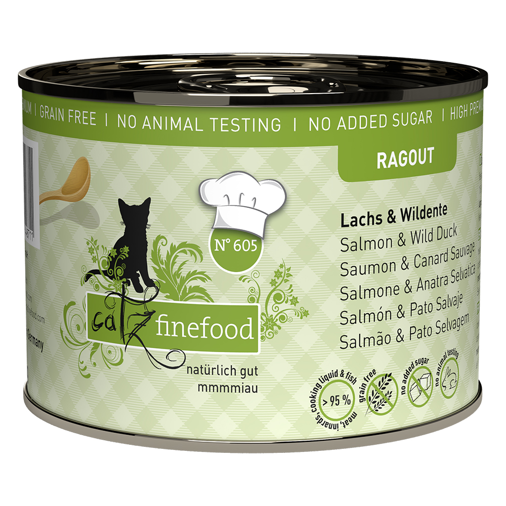 catz finefood Ragoût 24 x 180 / 190 g pour chat - No. 605 saumon