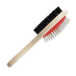 Brosse ovale double-face pour chien et chat - L 22 x l 6 cm