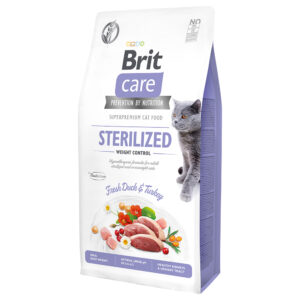 2x7kg Brit Care sans céréales Weight Control - Croquettes pour chat