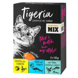 6x50g Tigeria Smoothie lot mixte (3 variétés) - Friandises pour chat