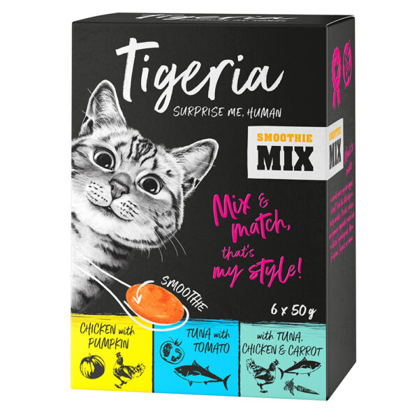 6x50g Tigeria Smoothie lot mixte (3 variétés) - Friandises pour chat
