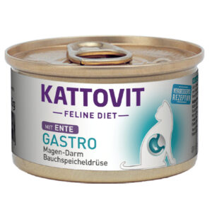 12x85g Kattovit Gastro canard - Pâtée pour chat