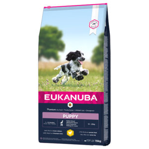 2x15kg Eukanuba Puppy Medium Breed poulet - Croquettes pour chiot