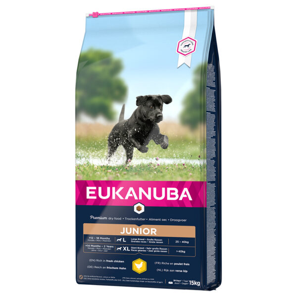 2x15kg Eukanuba Junior Large Breed poulet - Croquettes pour chien