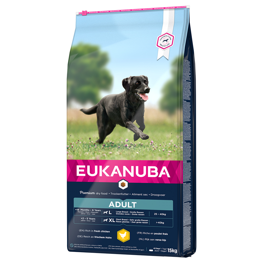 2x15kg Eukanuba Adult Large Breed poulet - Croquettes pour chien