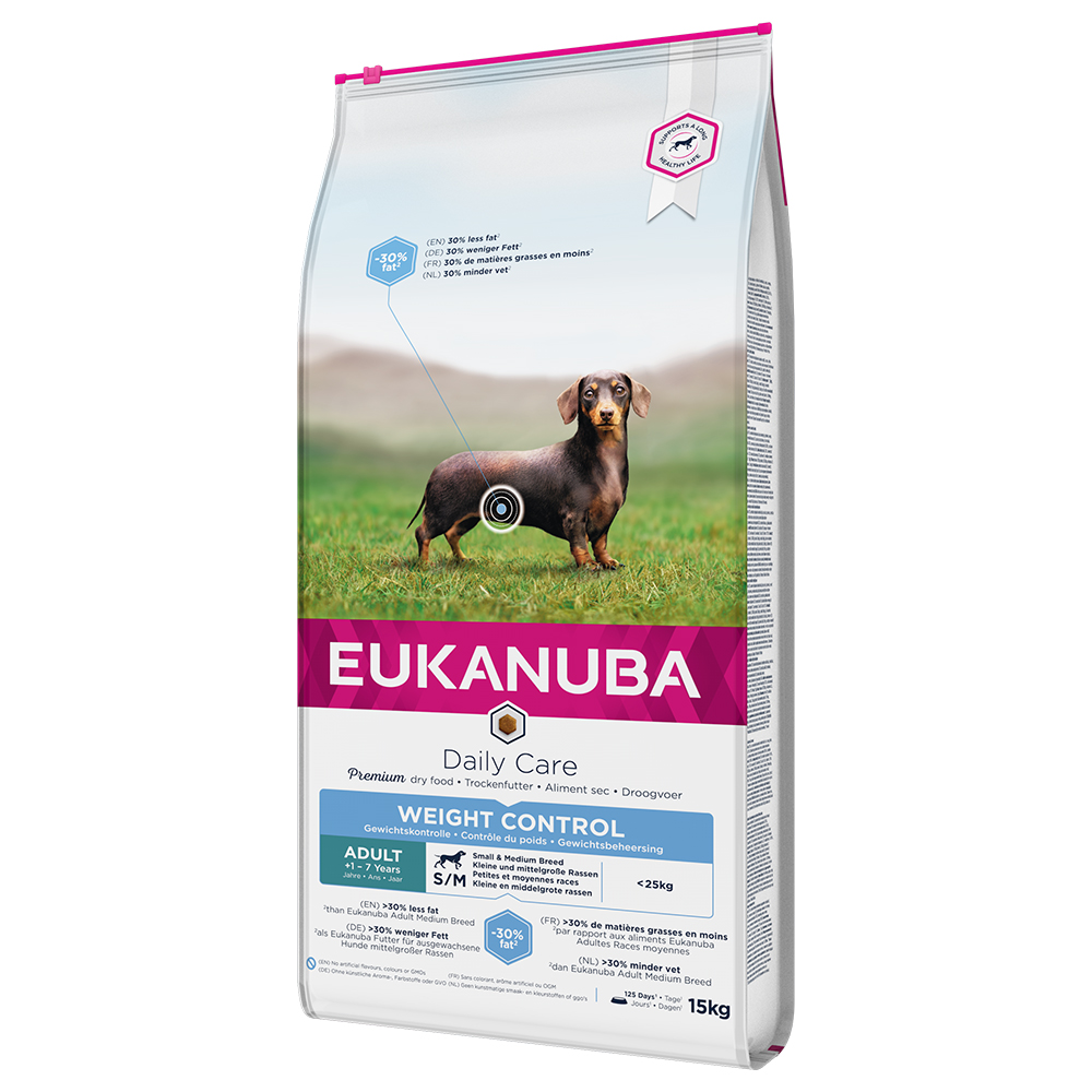 15kg Daily Care Weight Control Small/Medium Adult Eukanuba - Croquettes pour chien