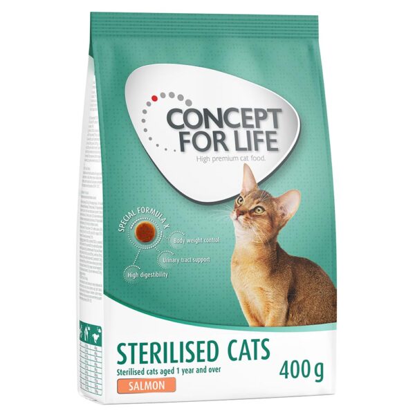 400g Sterilised Cats saumon Concept for Life - Croquettes pour chat