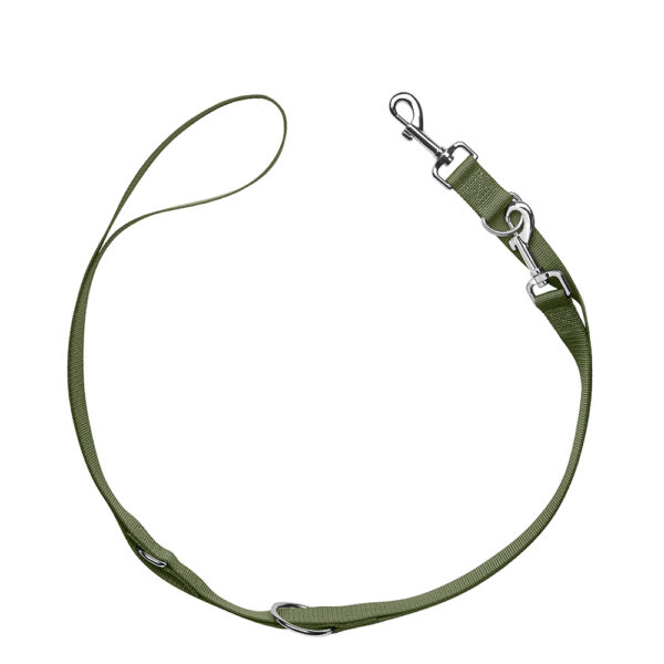 Lot HUNTER : harnais London Vario Rapid + laisse London vert olive pour chien - harnais taille S + laisse 200 x 1