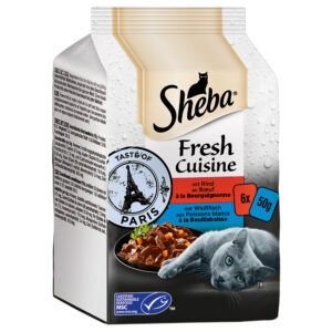 6x50g Sheba Fresh Cuisine Taste of Paris bœuf