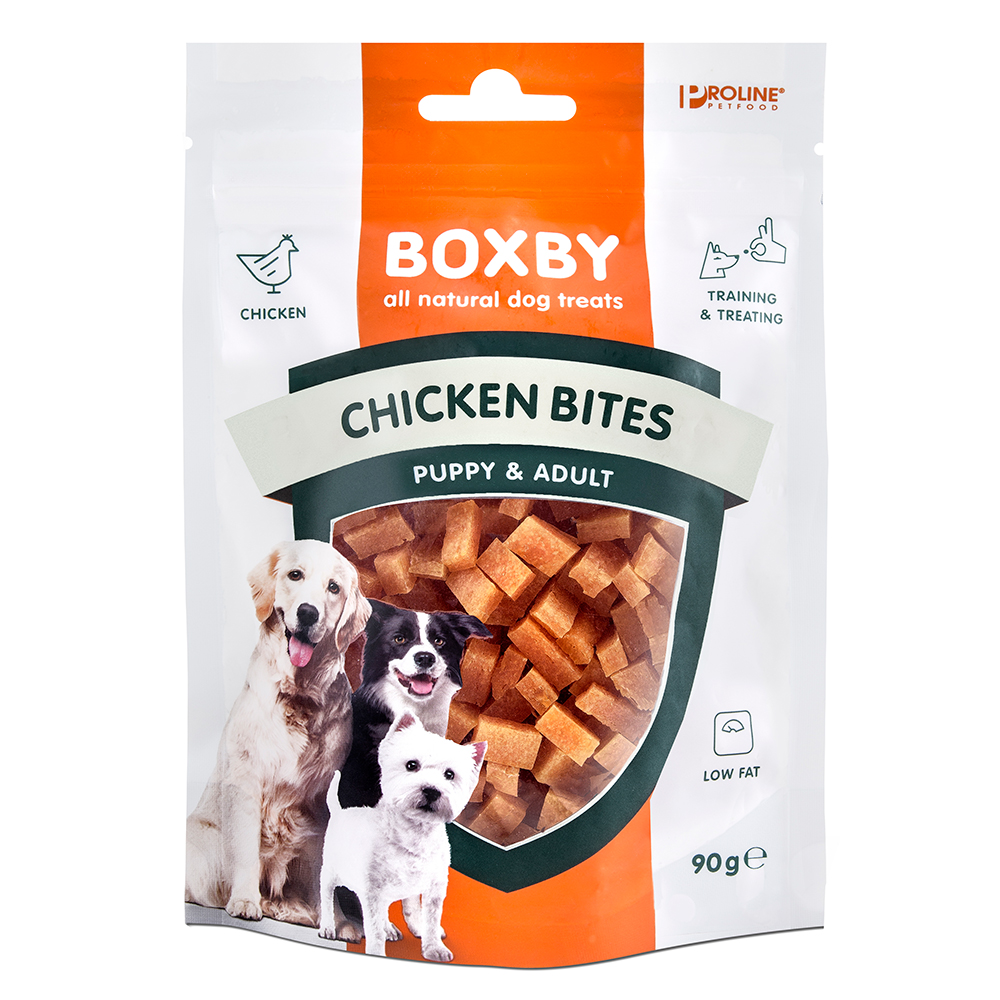3x90g Friandises Boxby Chicken Bites poulet