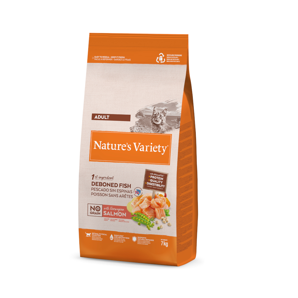 2x7kg Nature's Variety Selected saumon de Norvège - Croquettes pour chat