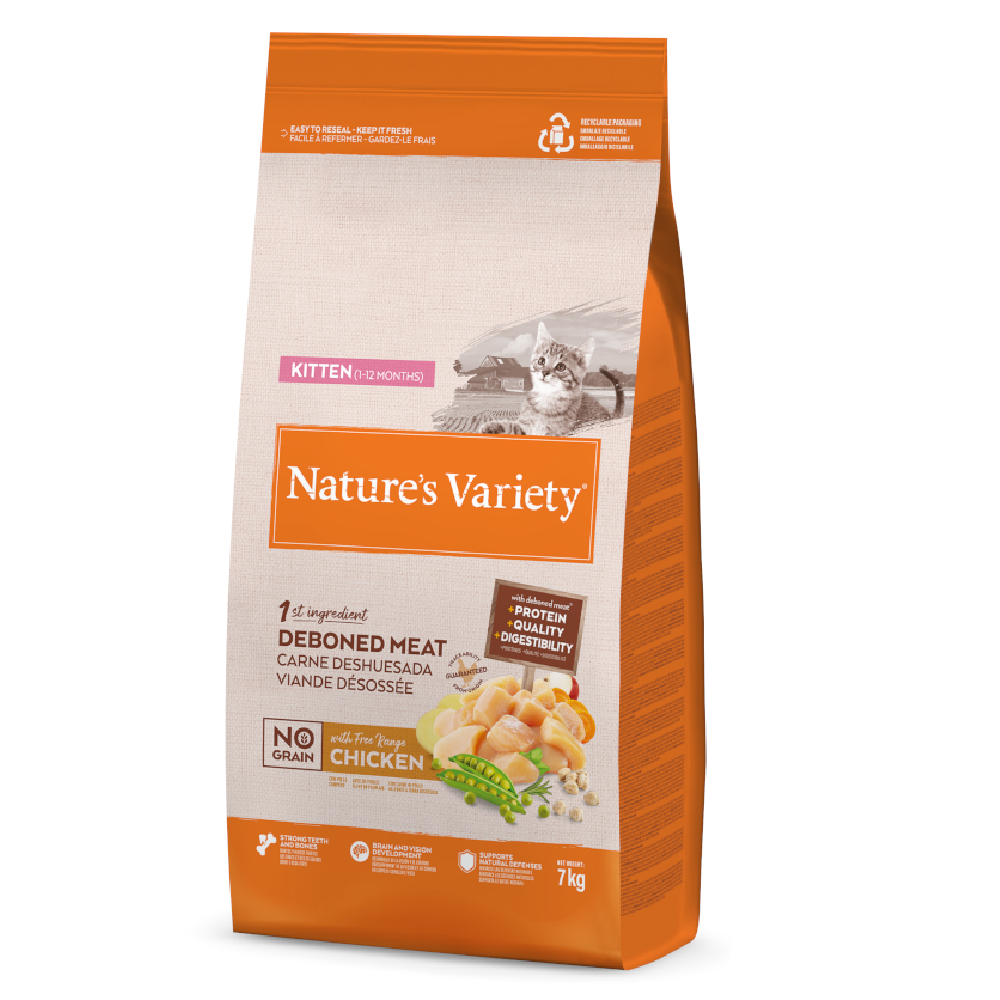 2x7kg Nature's Variety Selected Kitten - Croquettes pour chat