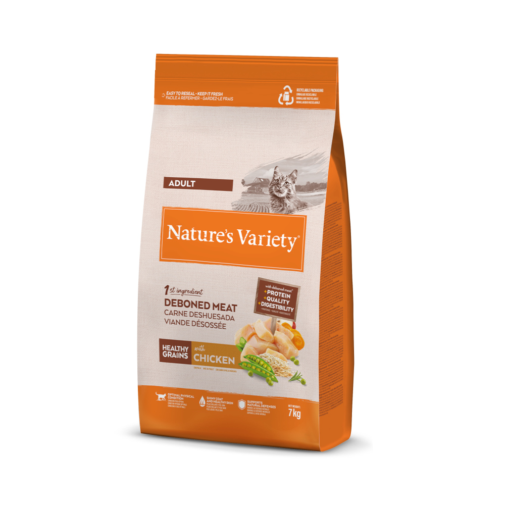 2x7kg Nature's Variety Original Poulet - Croquettes pour chat