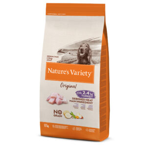 12kg Nature's Variety Original No Grain Medium Adult dinde - Croquettes pour chien
