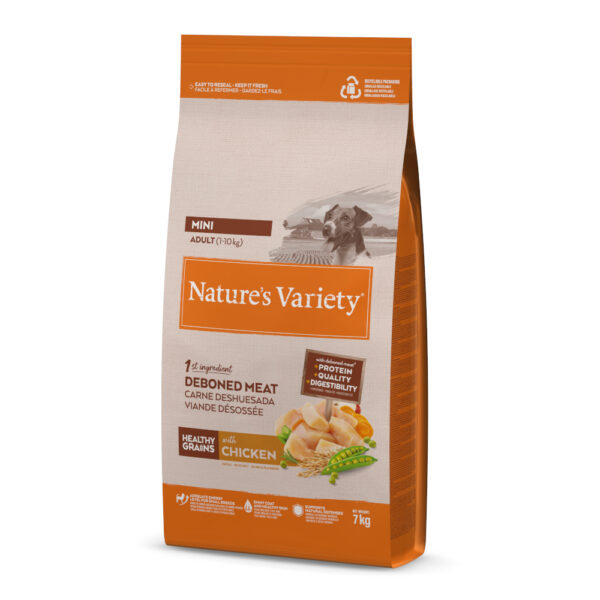 2x7kg Nature's Variety Healthy Grains Mini Adult poulet - Croquettes pour chien