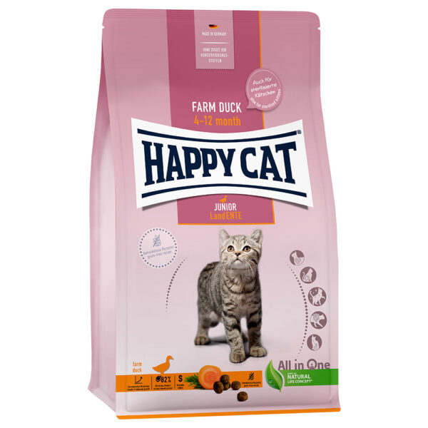 Happy Cat Junior canard fermier pour chaton - 2 x 1
