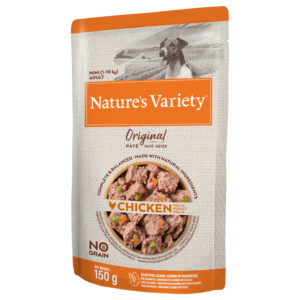 8x150g Mégapack Nature's Variety Original Paté No Grain Mini poulet - Pâtée pour chien