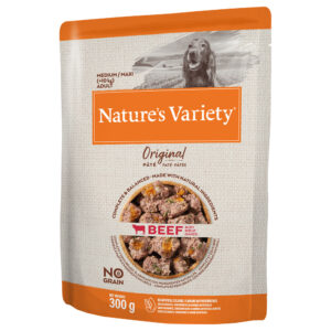 8x300g Nature's Variety Original Paté No Grain Medium/Maxi Adult bœuf - Pâtée pour chien