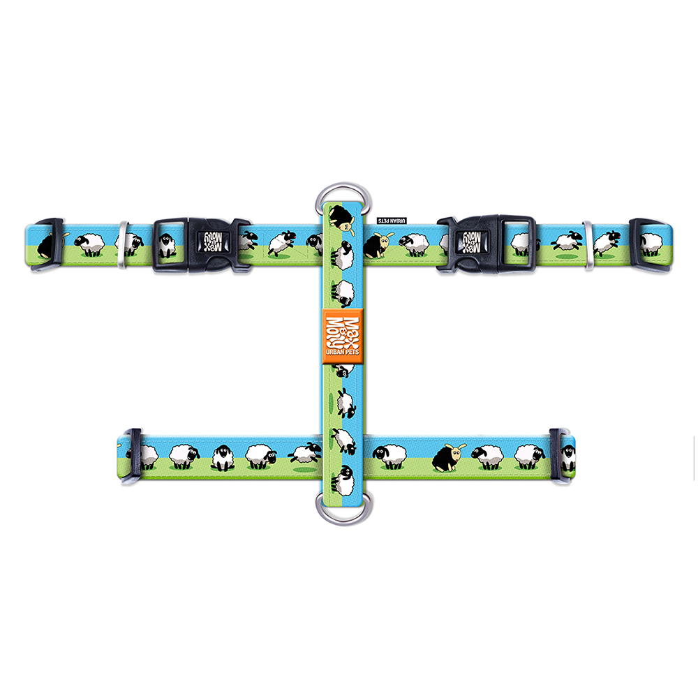 Harnais en H Max & Molly Black Sheep pour chien - taille M : tour de poitrail 53-69 cm
