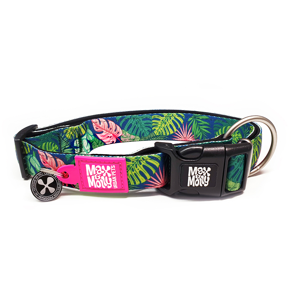 Collier Max & Molly Smart ID Tropical pour chien - taille XS : tour de cou 22-35 cm