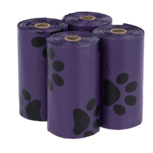 4 rouleaux de 15 sacs à excréments parfumés