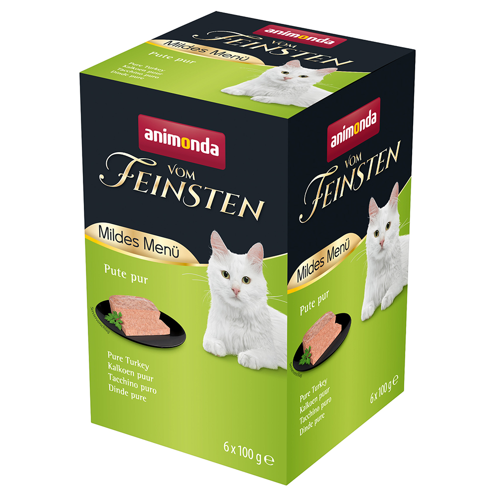 36x100g Menus légers Adult pure dinde Animonda Vom Feinsten - Pâtée pour chat