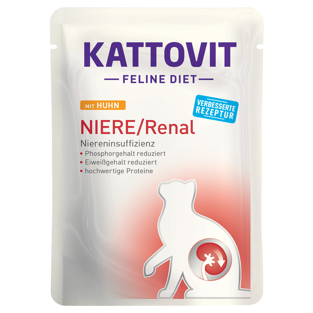 12x85g Renal spécial reins poulet Kattovit - Pâtée pour chat