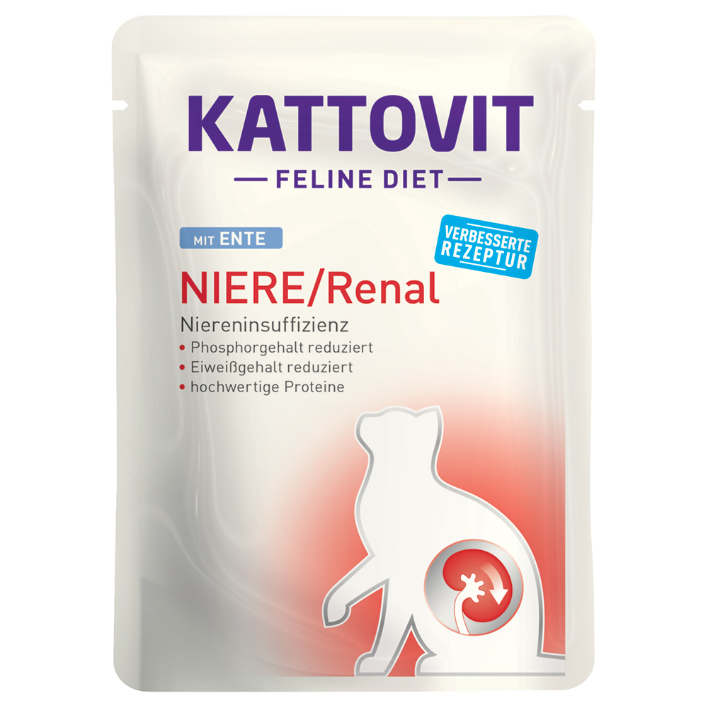 12x85g Renal spécial reins canard Kattovit - Pâtée pour chat