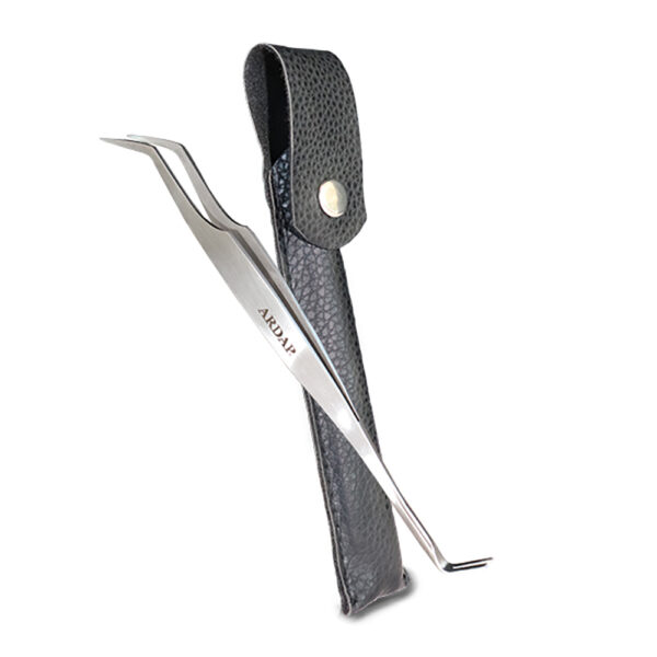 1 Pince à tiques en inox Ardap avec pincette - pour chien