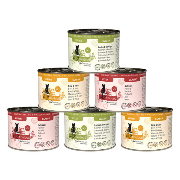 6x200g catz finefood lot mixte (3 variétés) - Pâtée pour chat