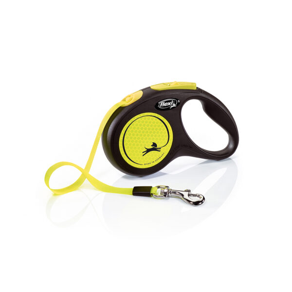 Laisse flexi New Neon 5 m pour chien - taille S : jusqu'à 15kg