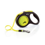 Laisse flexi New Neon 5 m pour chien - taille M : jusqu'à 25 kg