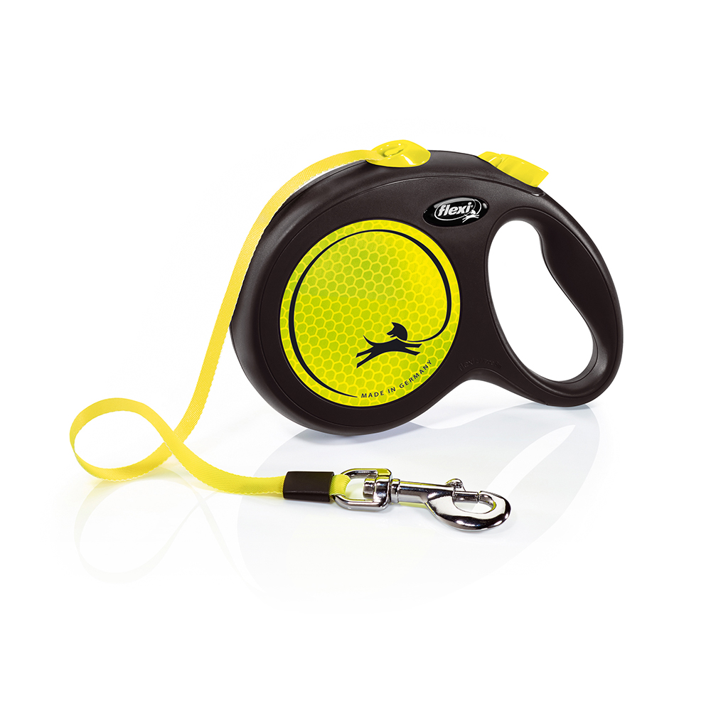 Laisse flexi New Neon 5 m pour chien - taille L : jusqu'à 50 kg