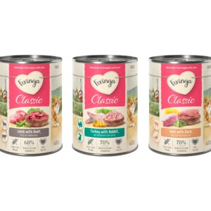 Lot Feringa Classic Meat Menu 24 x 400 g pour chat - lot mixte II : lapin & dinde