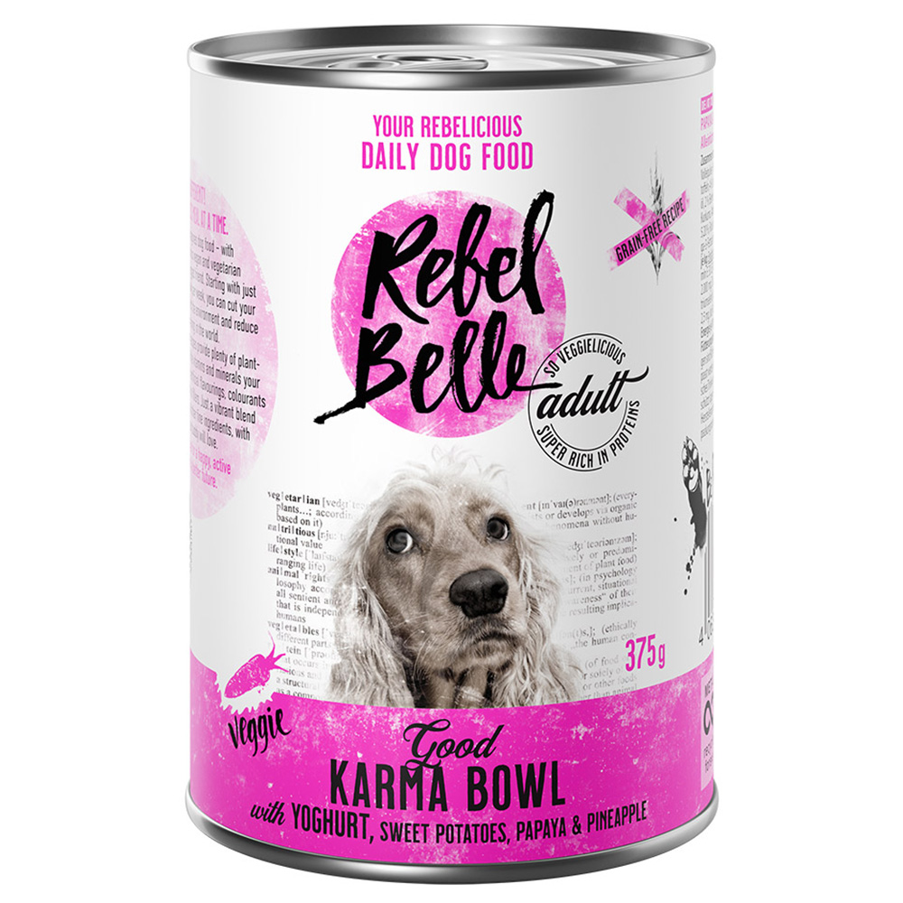 1x375g Rebel Belle Adult Good Karma Bowl veggie - Pâtée pour chien