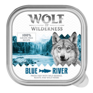 Wolf of Wilderness Adult - Single Protein 6 x 150 g en barquettes pour chien - Blue River - poisson