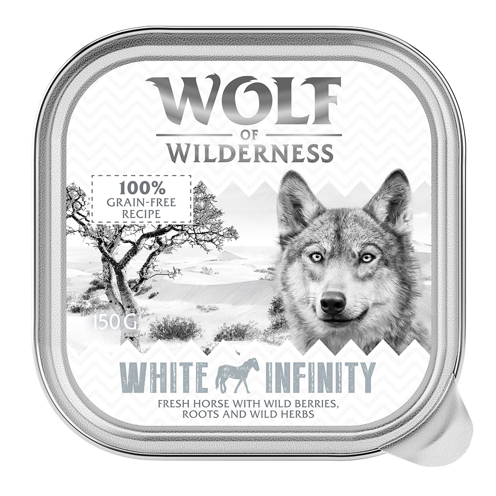 6x150g Wolf of Wilderness Adult White Infinity cheval - Pâtée pour chien