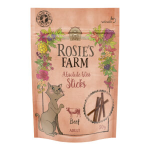 3x50g Friandises Sticks bœuf Rosie's Farm - Friandises pour chat