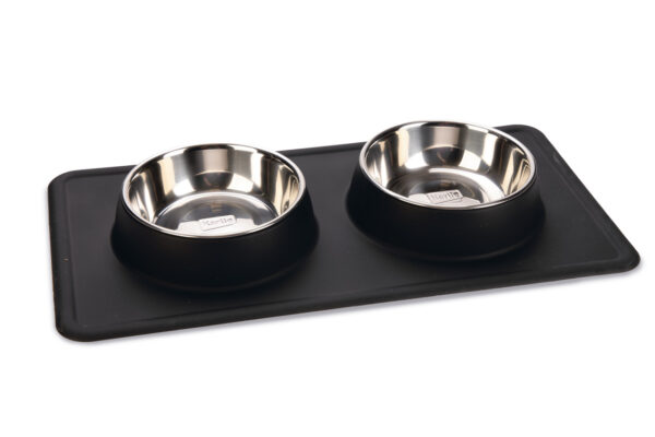 Gamelle double Karlie Dex avec support en silicone pour chien - capacité : 2 X 350 mL