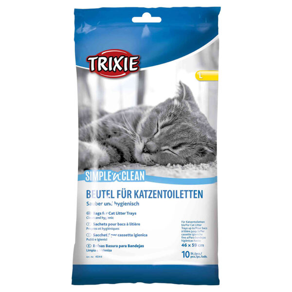 10 sacs à litière Trixie Simple'n'Clean - taille L : bacs jusqu'à 46 x 59 cm